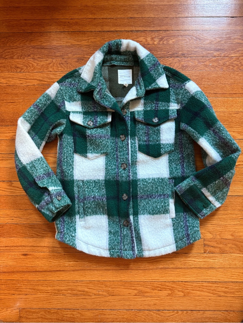 Avec Les Filles Shirt Jacket Green Small